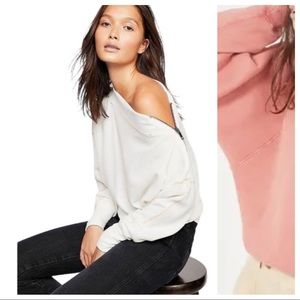 Free People We the Free Nikala Side Zip Sweatshirt BLUSH